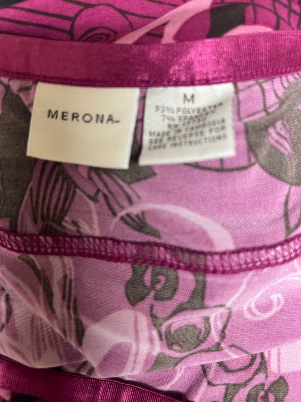 Merona Floral A-Line Skirt in Magenta and Black EUC - Picture 8 of 8